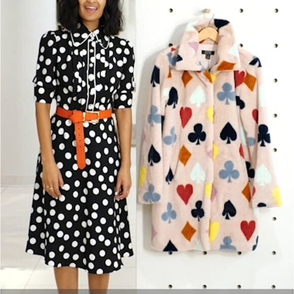 Halogen x Atlantic-Pacific Print Faux Fur Coat - Picture 11 of 12